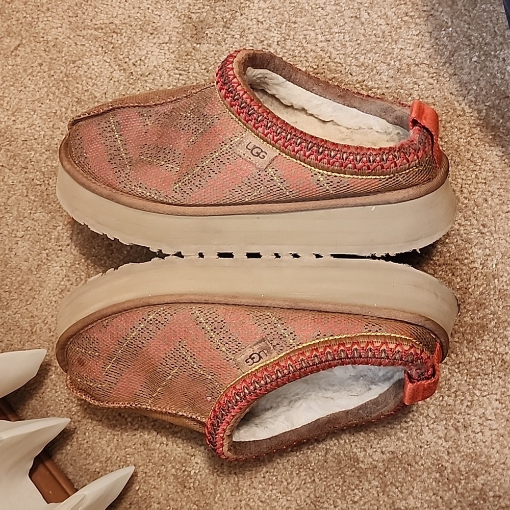 UGG Tazz Maxi Tasman Platform Chestnut Slippers - Picture 14 of 16